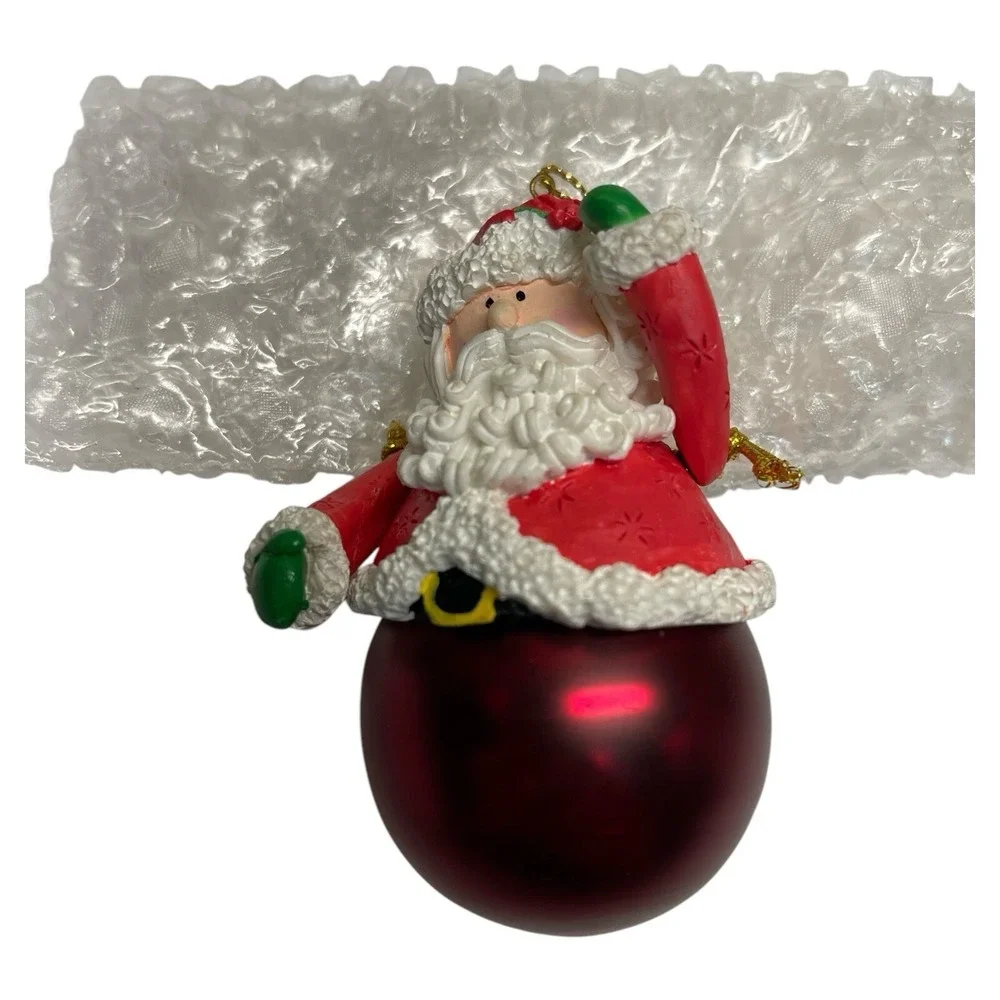 Vintage Avon 1998 Brilliant Festive‎ Ornament Santa In Box